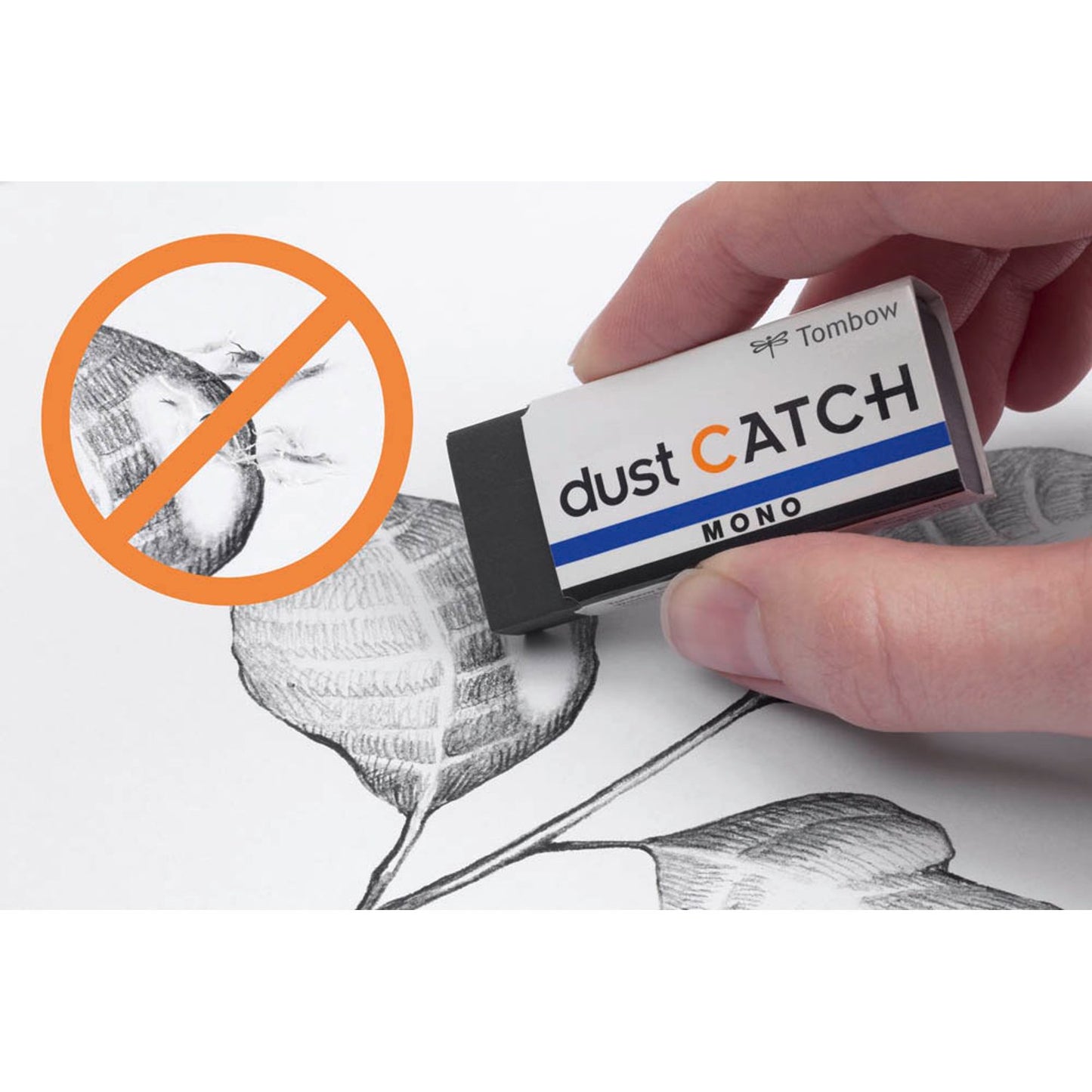 Tombow Radiergummi MONO dust CATCH schwarz | EN-DC