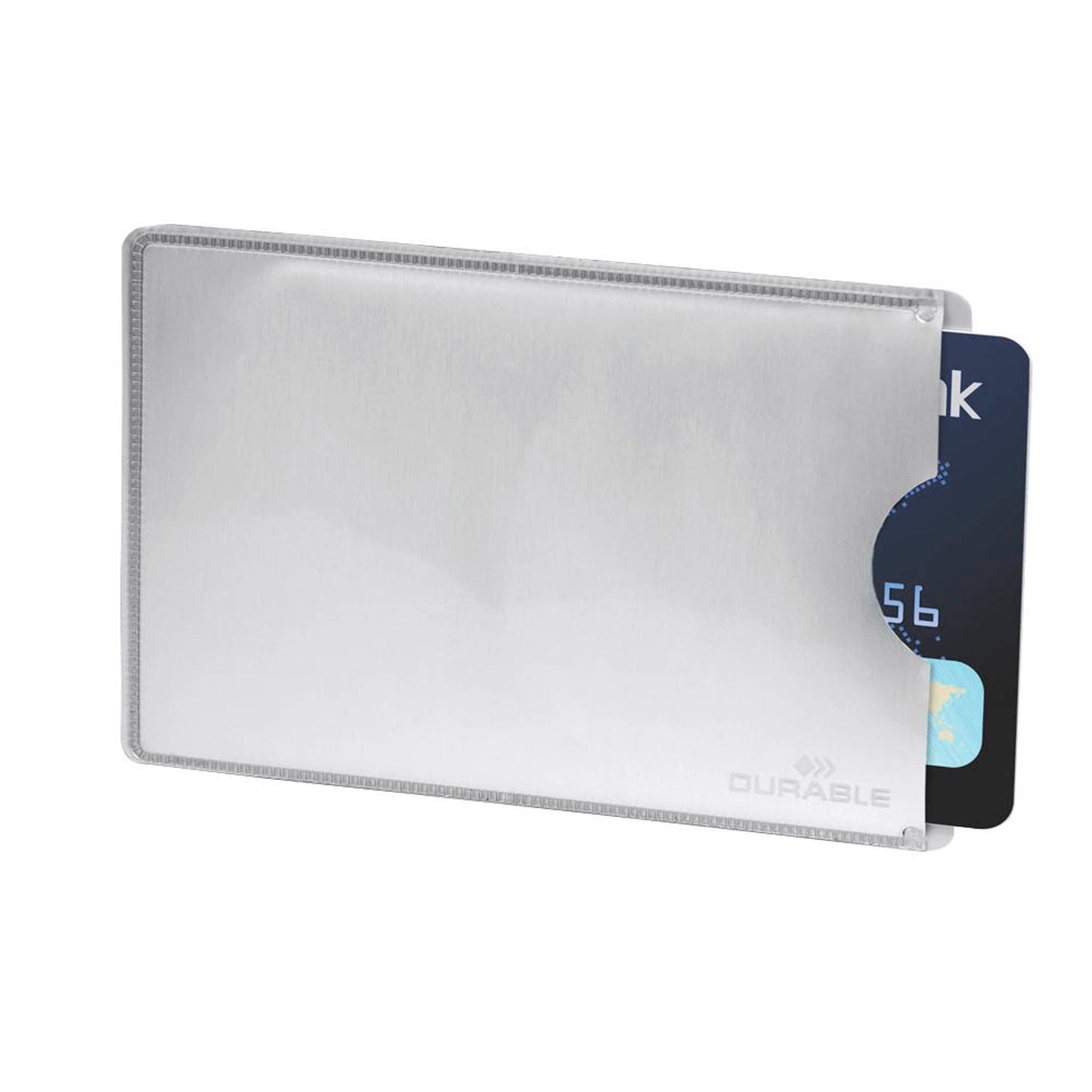 DURABLE Kreditkartenhülle RFID SECURE silber 5,4 x 8,6 cm | 890023