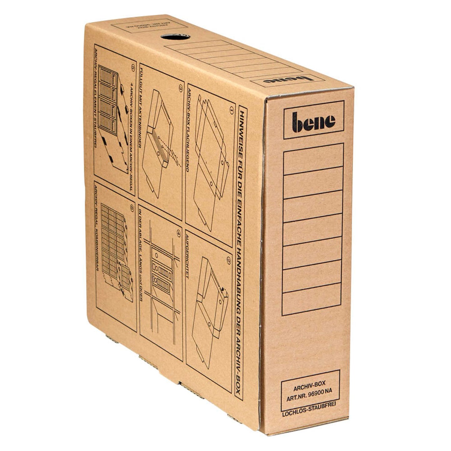 bene Archivboxen braun 8,0 x 29,0 x 33,0 cm | 96900 | 1 Pack = 20 St.