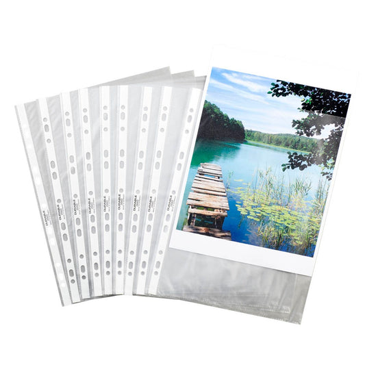 DURABLE Prospekthüllen DIN A4 transparent genarbt 0,045 mm | 265919 | 1 Pack = 100 St.