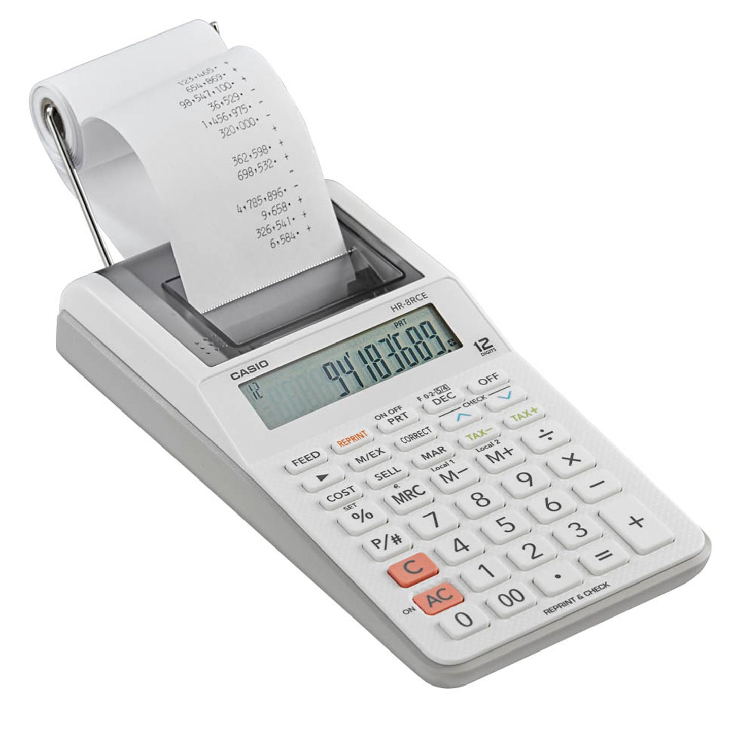 CASIO HR-8RCE Tischrechner druckend
