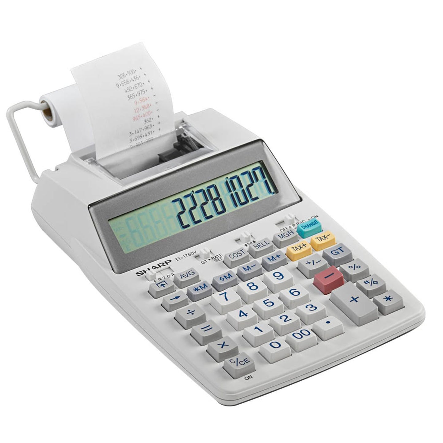 SHARP EL-1750V Tischrechner druckend lichtgrau | SH-EL1750V