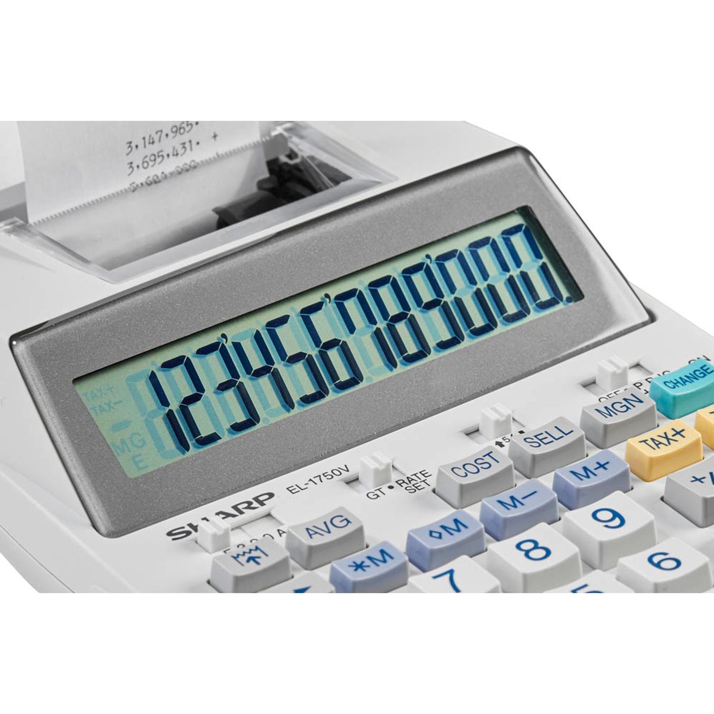 SHARP EL-1750V Tischrechner druckend lichtgrau | SH-EL1750V