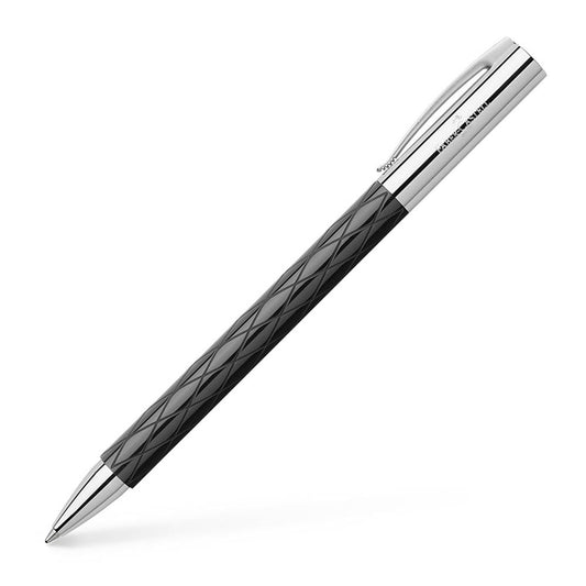FABER-CASTELL Kugelschreiber AMBITION Rhombus schwarz, Schreibfarbe: schwarz | 148900