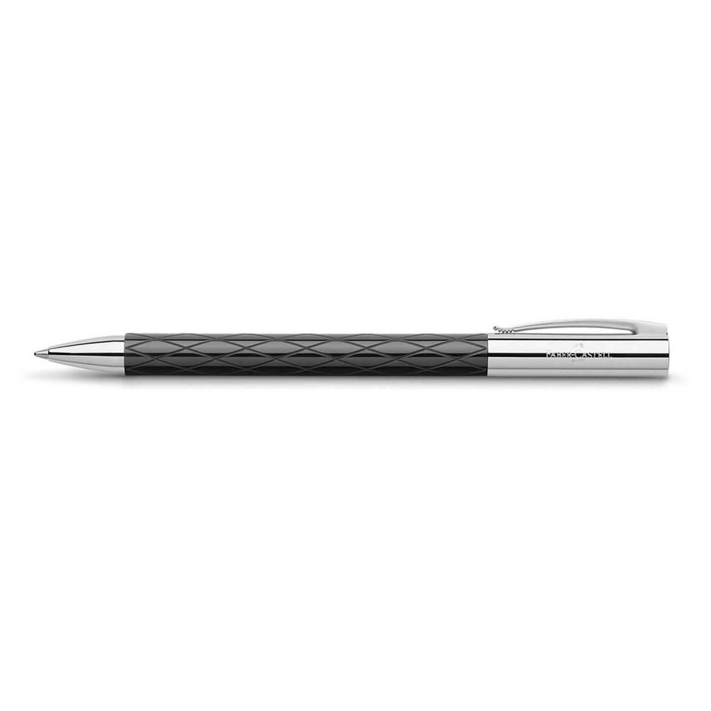 FABER-CASTELL Kugelschreiber AMBITION Rhombus schwarz, Schreibfarbe: schwarz | 148900