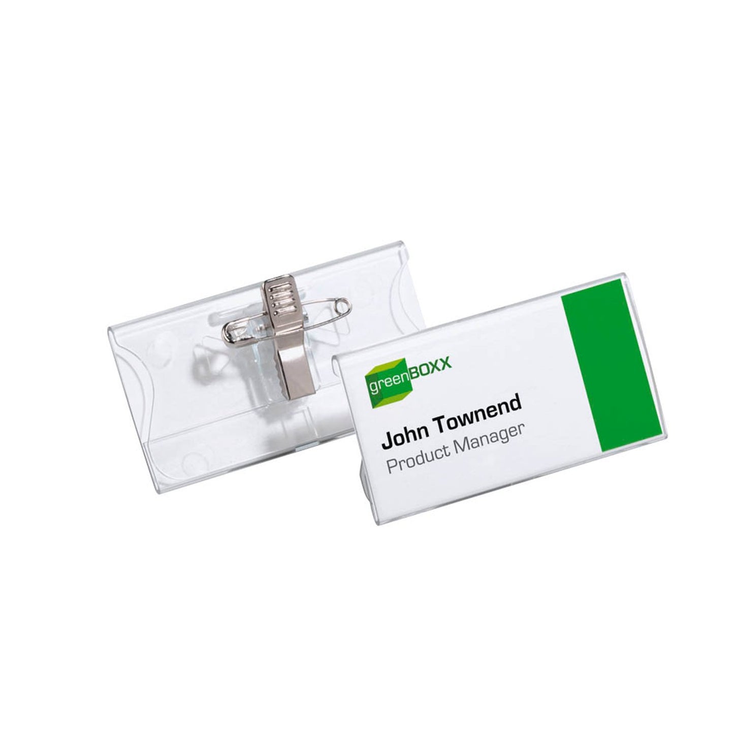 DURABLE Namensschilder mit Kombiklemme 7,5 x 4,0 cm | 812119 | 1 Pack = 25 St.