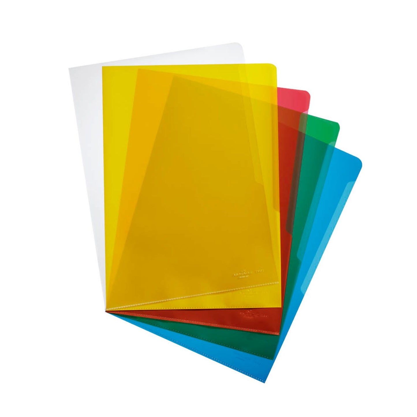 DURABLE Sichthüllen 2337 DIN A4 farbsortiert genarbt 0,10 mm | 233700 | 1 Pack = 100 St.