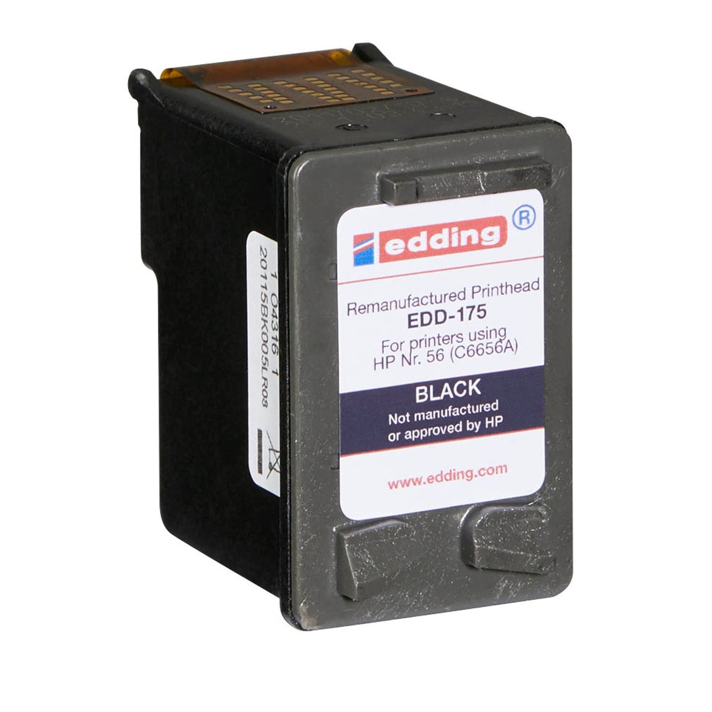 edding EDD-175 schwarz Druckerpatrone kompatibel zu HP 56 (C6656AE) | 18-175