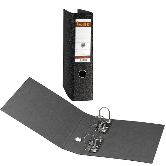bene Doppelordner schwarz Karton 7,0 cm | 92800