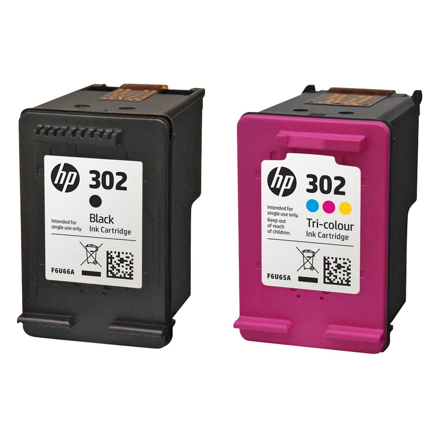 HP 302 () schwarz, color Druckerpatronen, 2er-Set | X4D37AE | 1 Pack = 2 St.