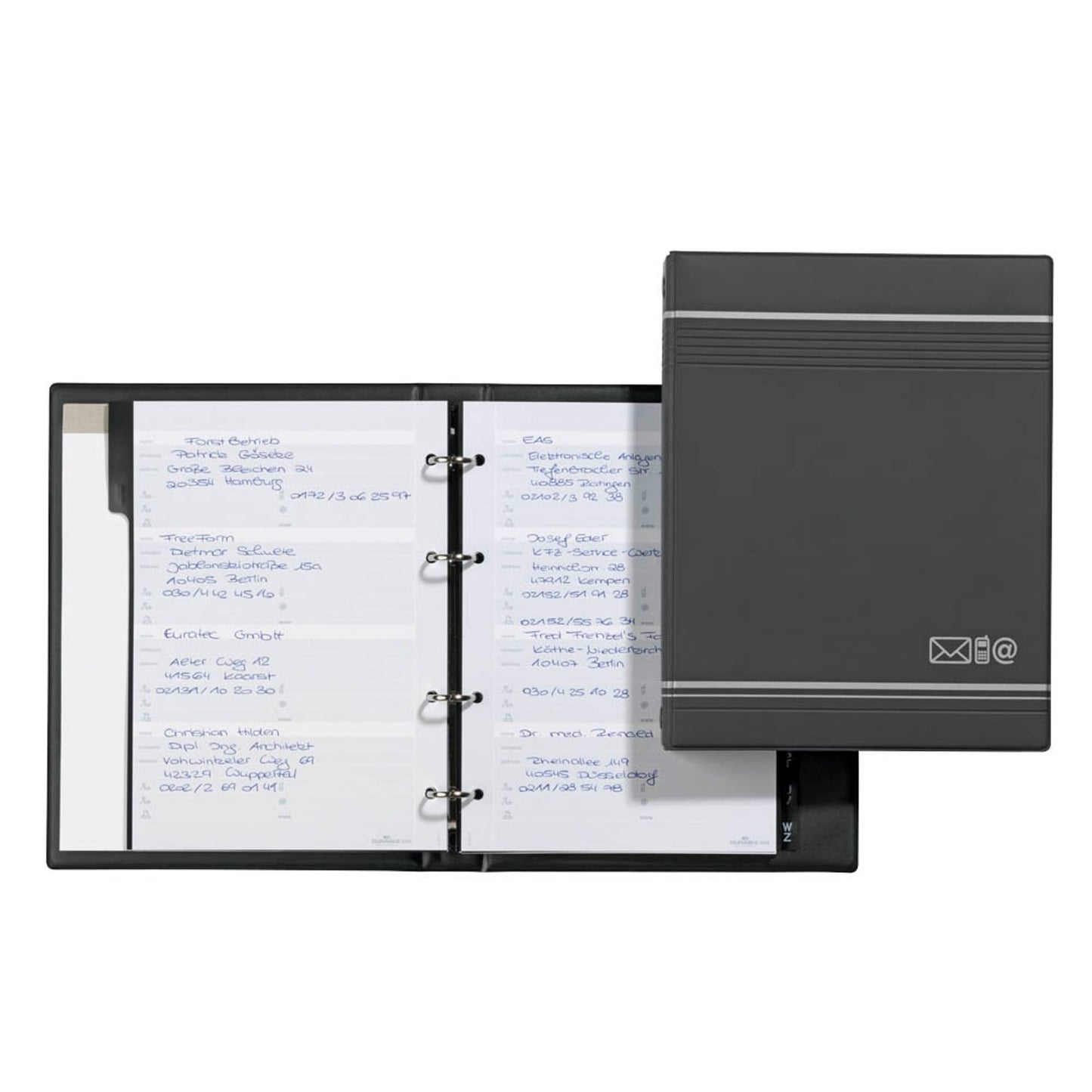 DURABLE Adress-Ringbuch TELINDEX anthrazit | 237558