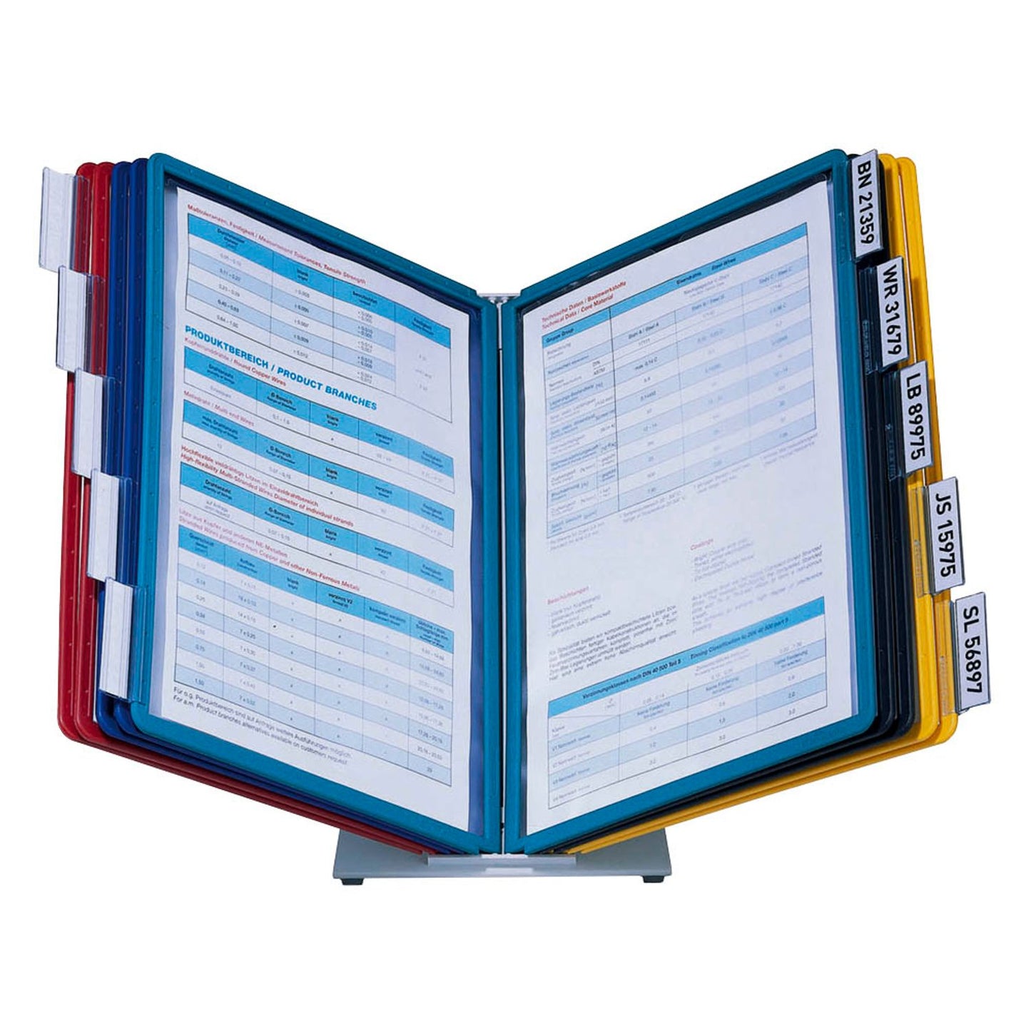 DURABLE Sichttafelsystem VARIO DIN A4 farbsortiert mit . Sichttafeln | 557000