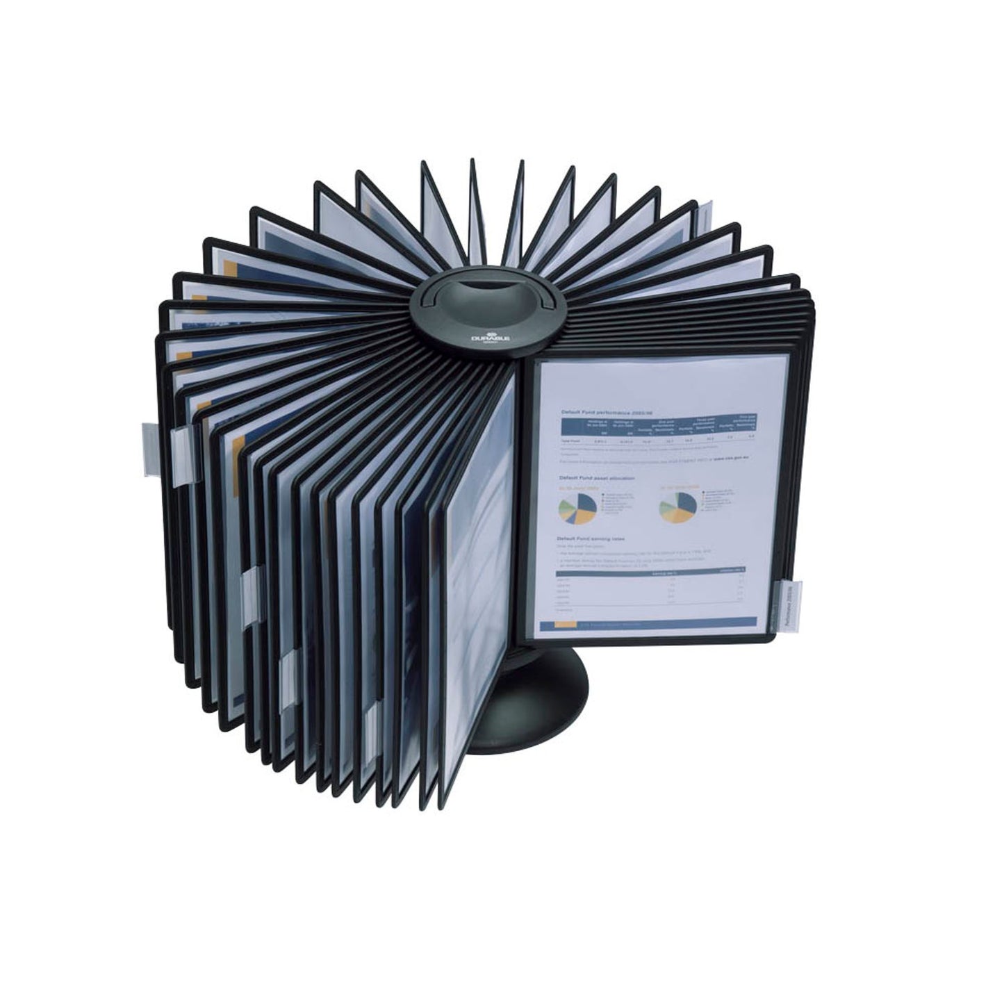 DURABLE Sichttafelsystem SHERPA® Display System carousel 40 DIN A4 schwarz mit . Sichttafeln | 563301