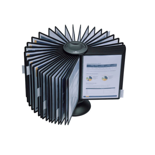 DURABLE Sichttafelsystem SHERPA® Display System carousel 40 DIN A4 schwarz mit . Sichttafeln | 563301
