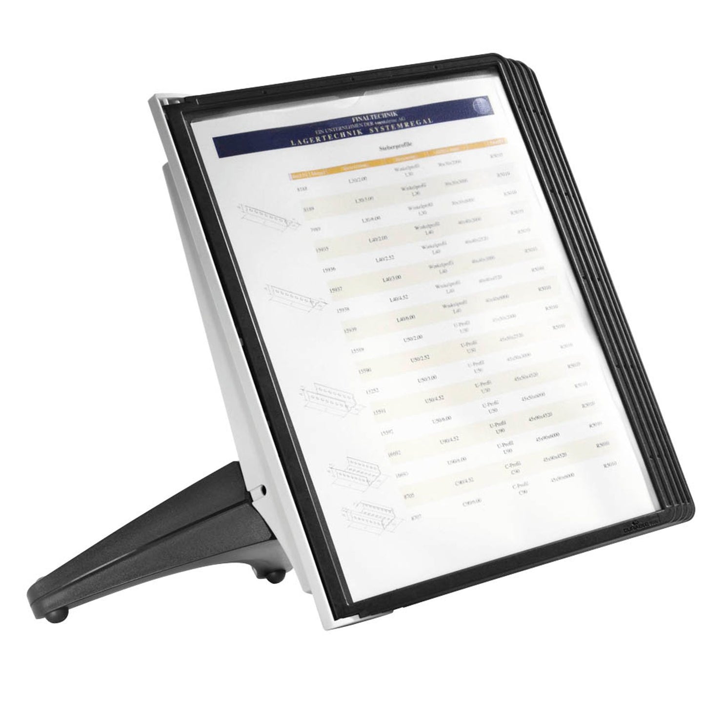 DURABLE Sichttafelsystem SHERPA soho DIN A4 schwarz mit . Sichttafeln | 554001
