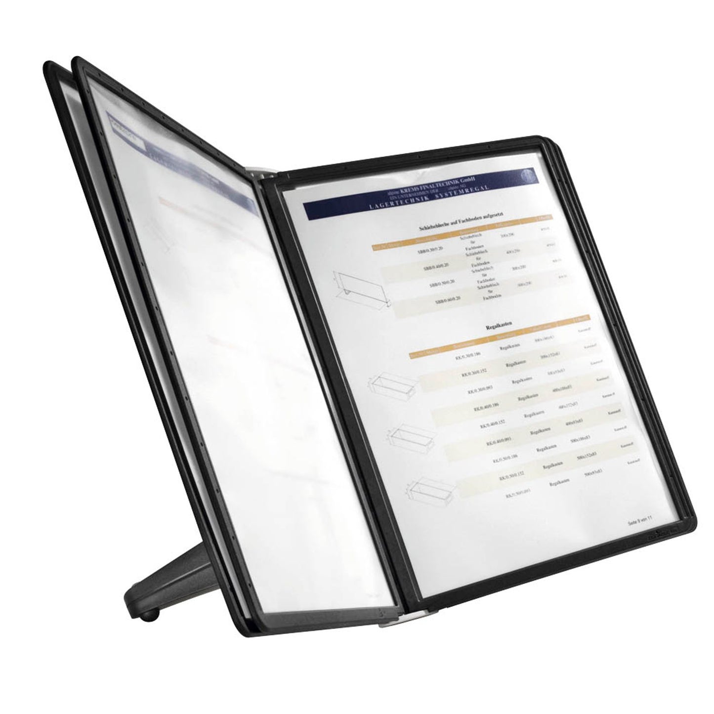 DURABLE Sichttafelsystem SHERPA soho DIN A4 schwarz mit . Sichttafeln | 554001