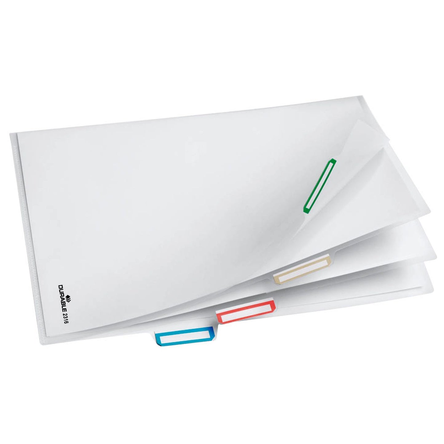 DURABLE Organisationshüllen DIN A4 transparent genarbt 0,16 mm | 231619 | 1 Pack = 5 St.