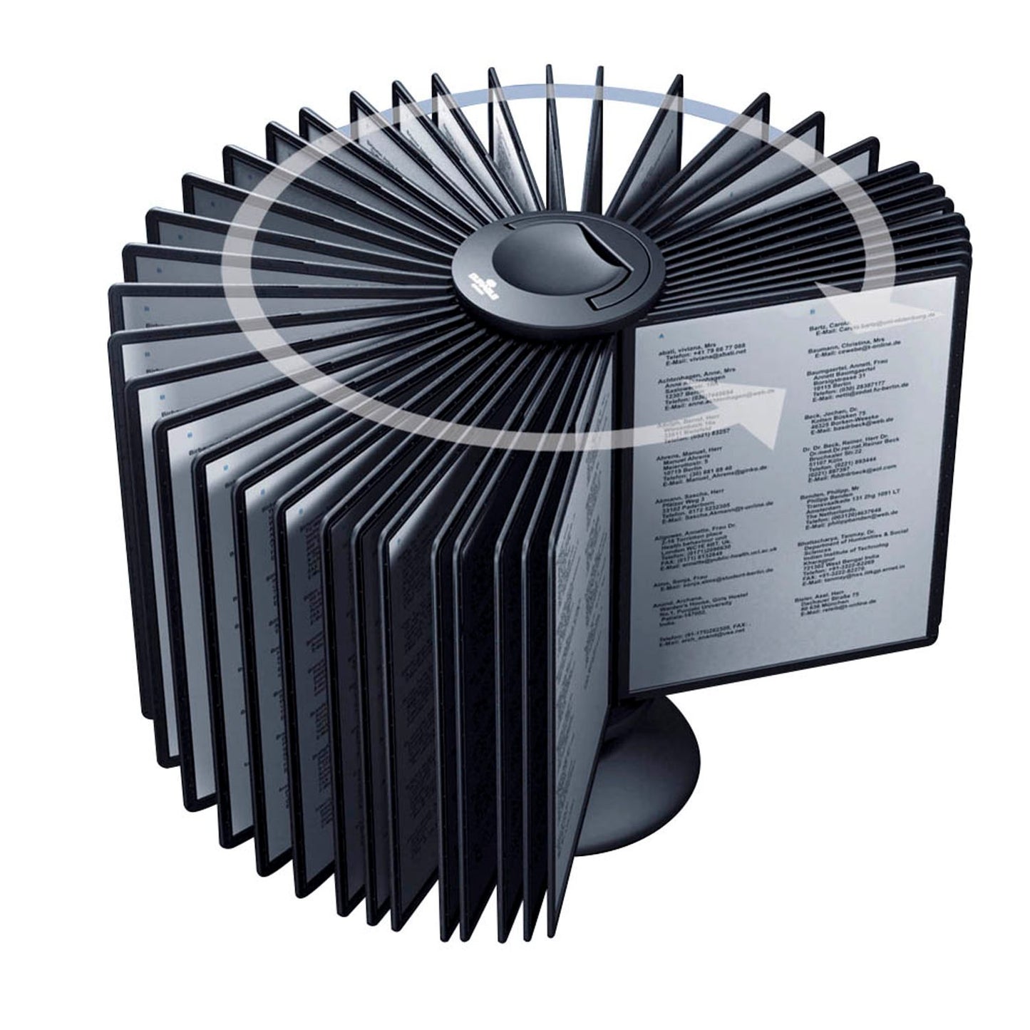 DURABLE Sichttafelsystem SHERPA® Display System carousel 40 DIN A4 schwarz mit . Sichttafeln | 563301