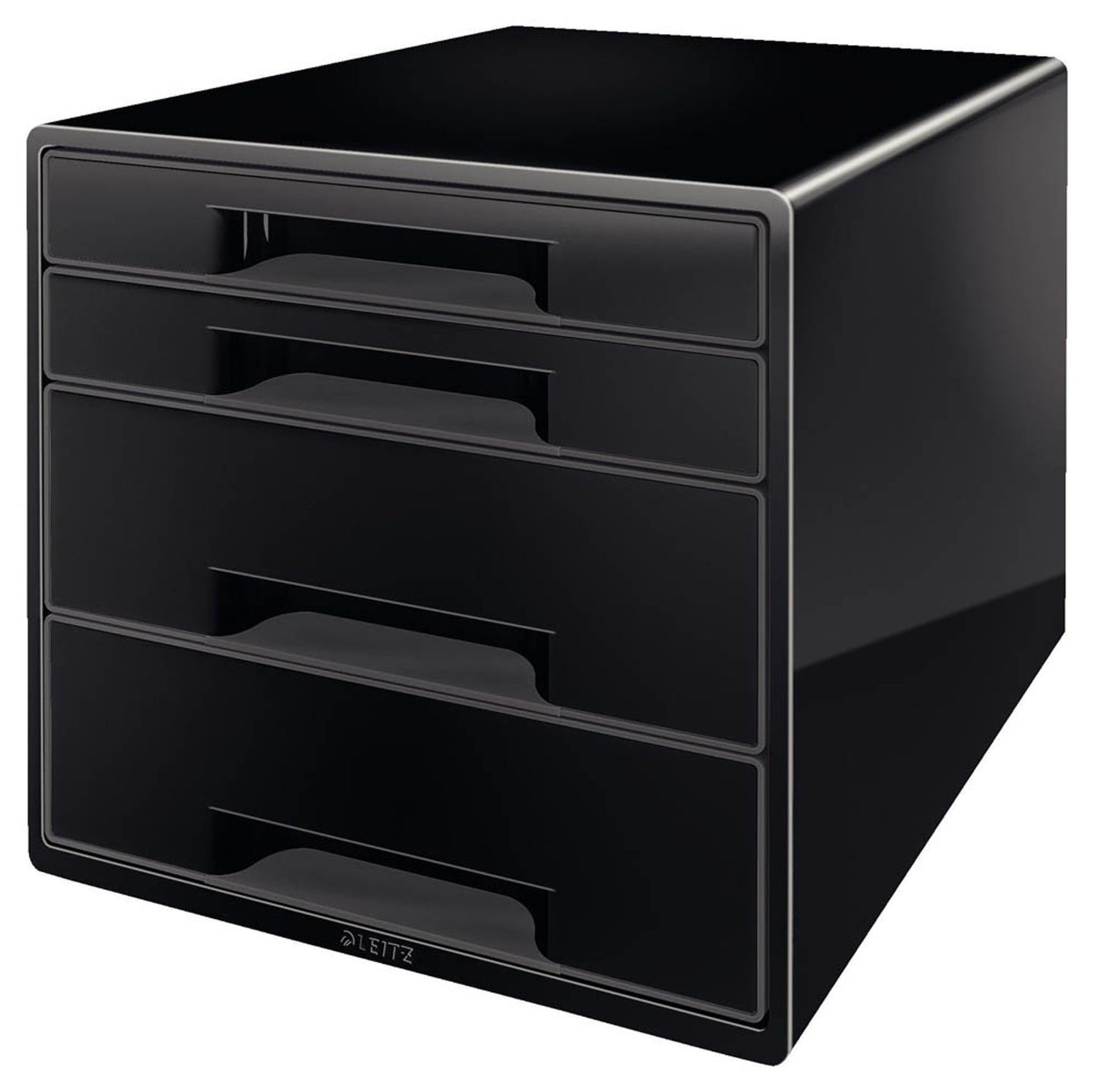LEITZ Schubladenbox CUBE Duo Colour  schwarz/grau 52521095, DIN A4 mit Schubladen