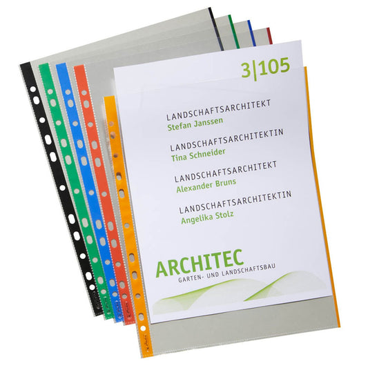herlitz Prospekthüllen DIN A4 glasklar glatt 0,07 mm | 300000658 | 1 Pack = 50 St.