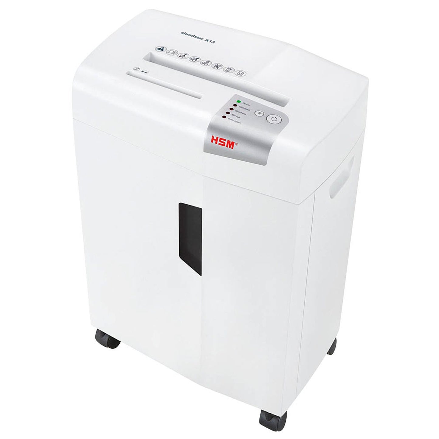 HSM shredstar X13 Aktenvernichter mit Partikelschnitt P-4, 4 x 37 mm, bis , weiß | 1057121