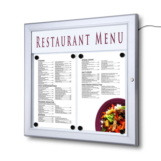 Showdown® Displays LED-Leuchtrahmen silber x DIN A5