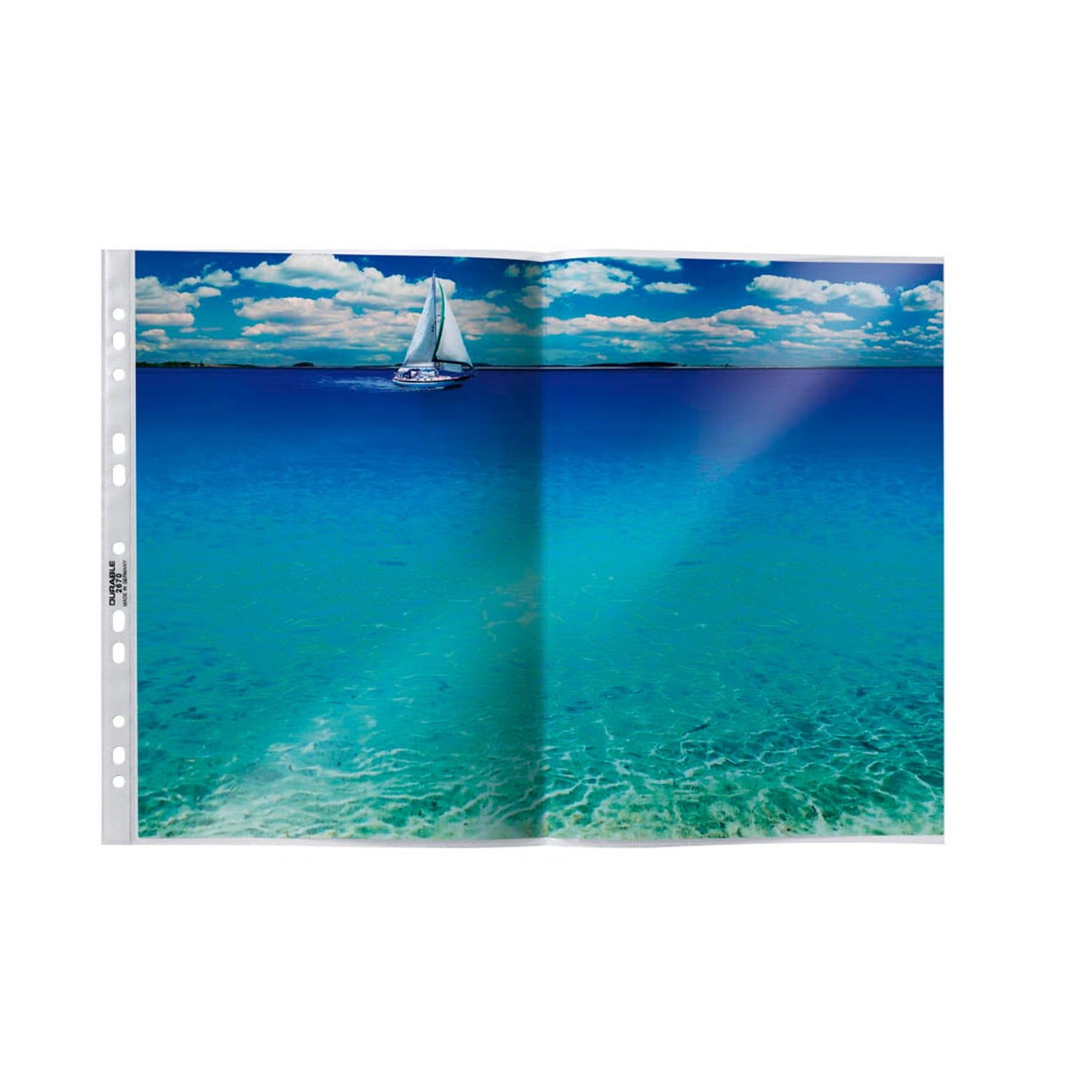 DURABLE Prospekthüllen DIN A3 transparent genarbt 0,06 mm | 267019 | 1 Pack = 50 St.