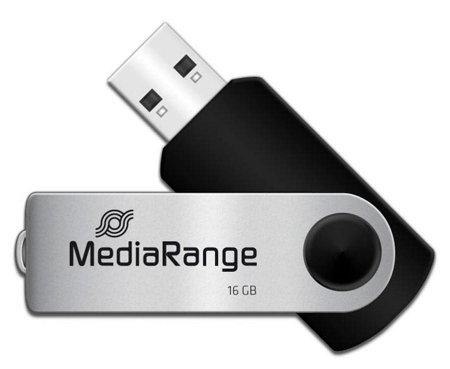MediaRange USB-Stick schwarz, silber