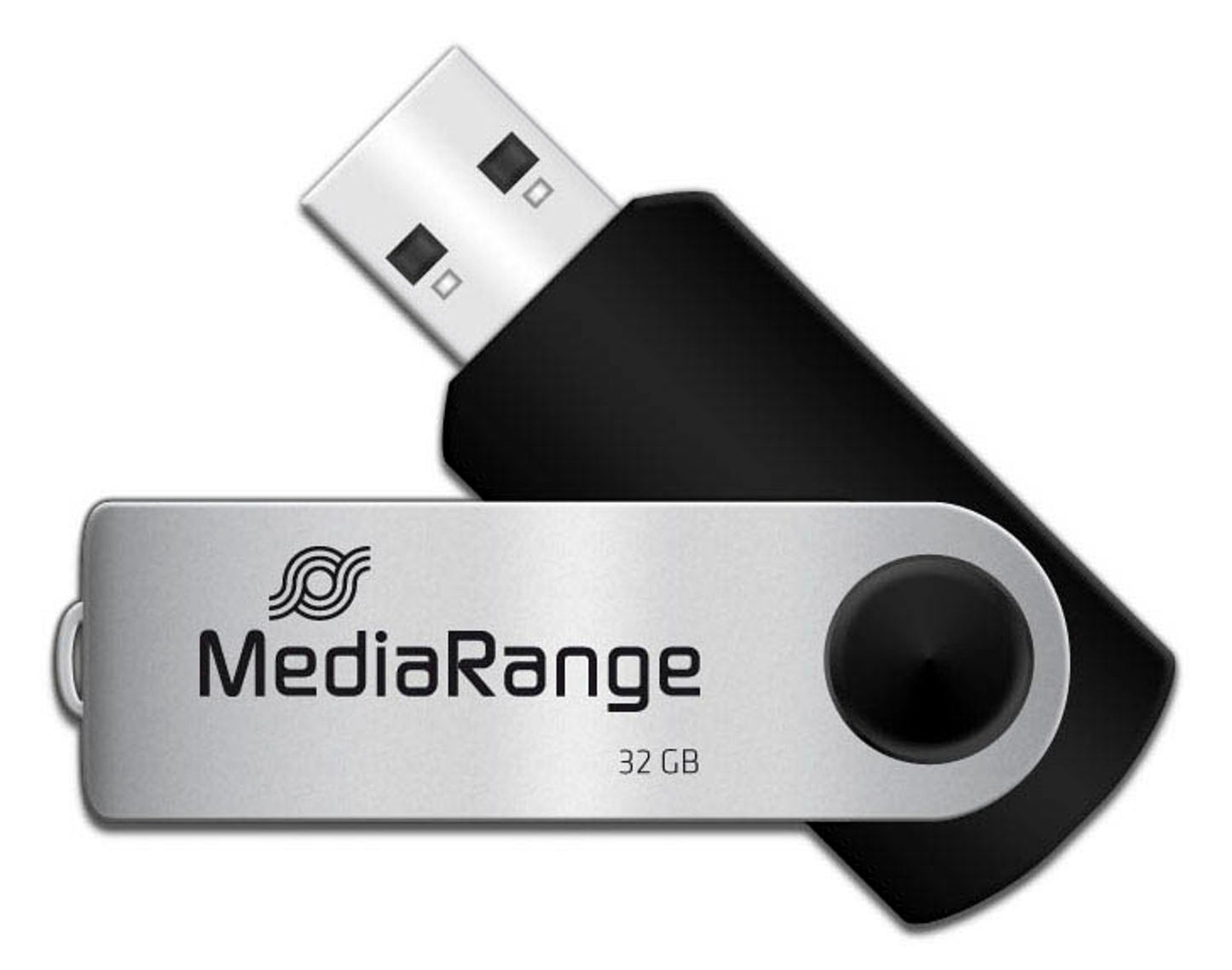 MediaRange USB-Stick schwarz, silber
