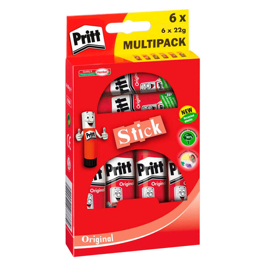 Pritt Klebestift 22,0 g | 9H PS6BF | 1 Pack = 6 St.