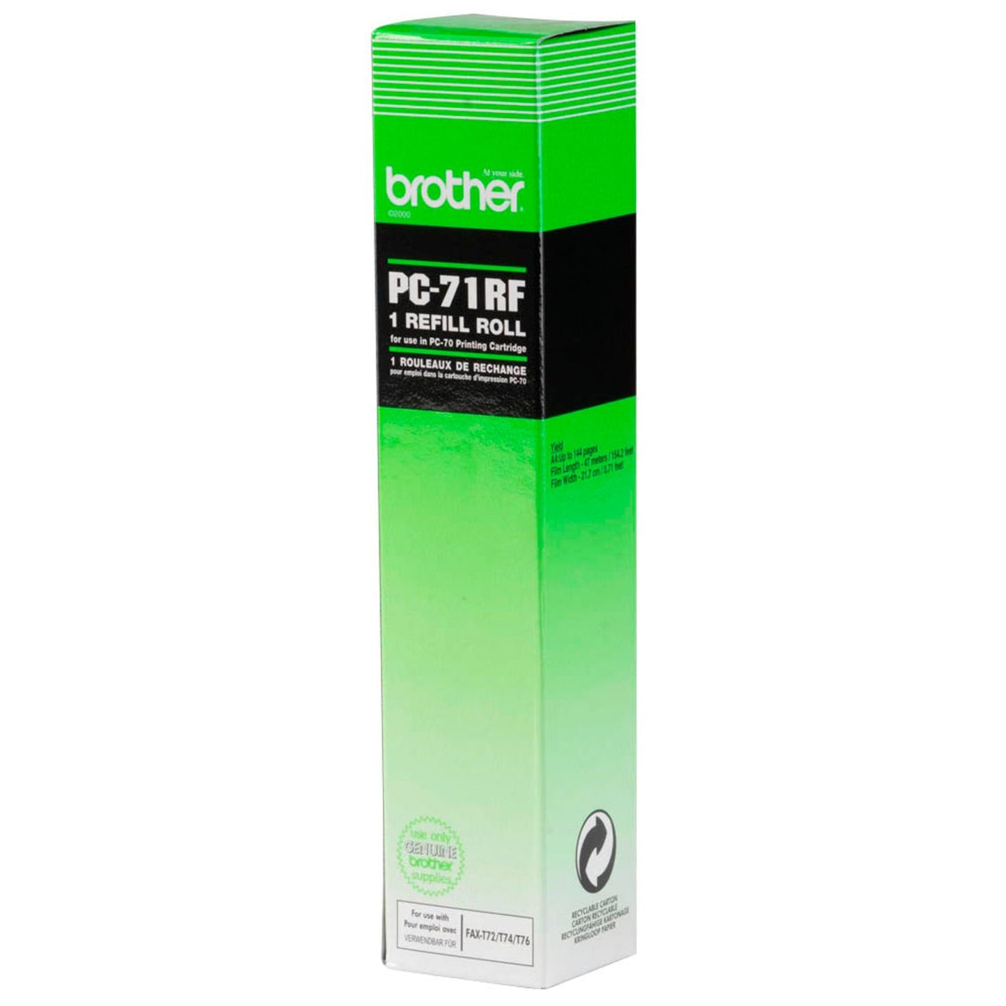 brother PC-71RF schwarz Thermo-Druckfolie | PC71RF