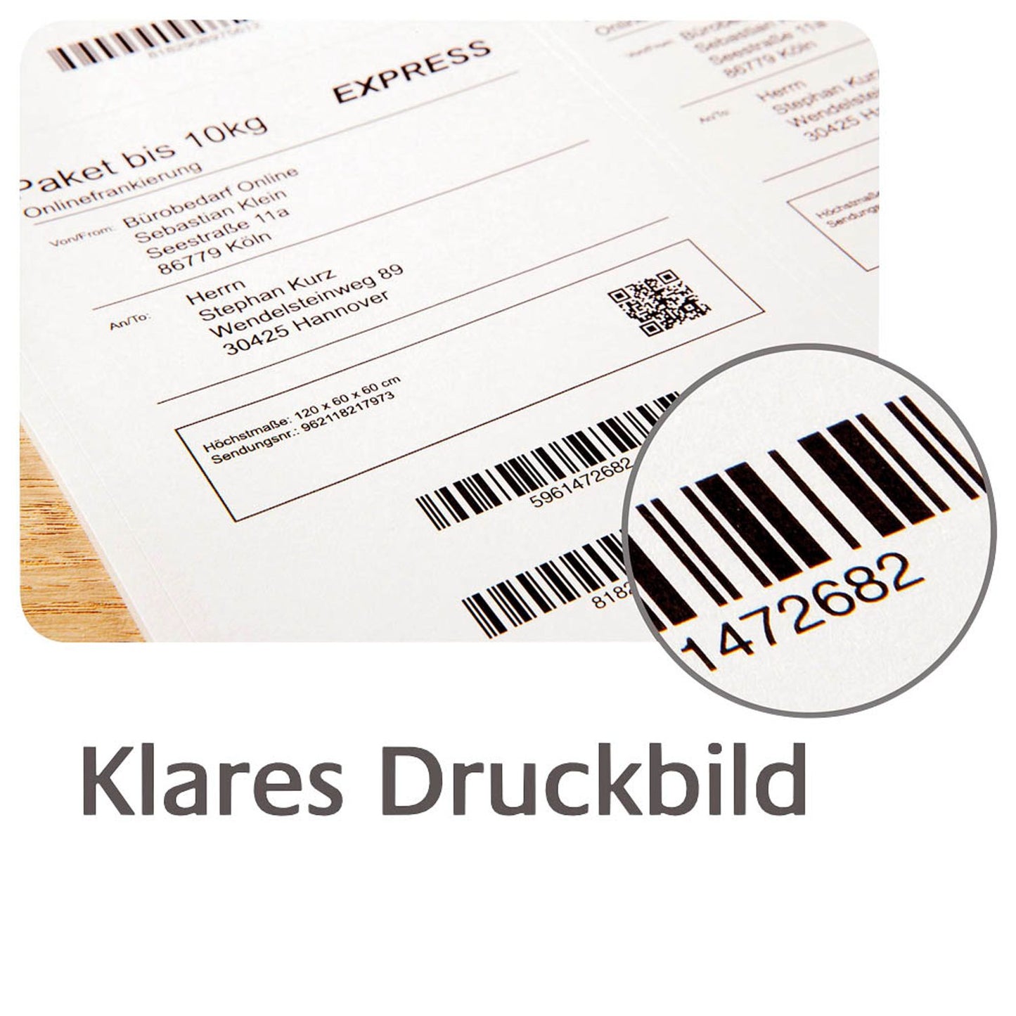 AVERY Zweckform Versandetiketten weiß 199,6 x 143,5 mm | 8018-300 | 1 Pack = 300 Blatt