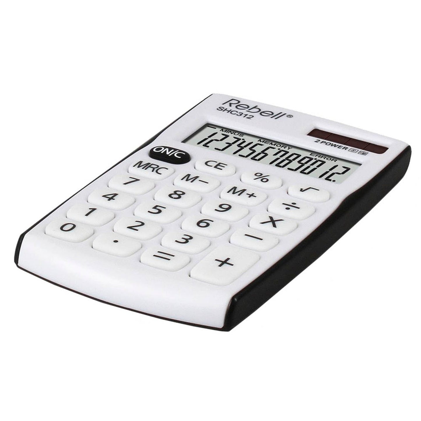 Rebell SHC312 BK Taschenrechner weiß/schwarz | RE-SHC312BK BX