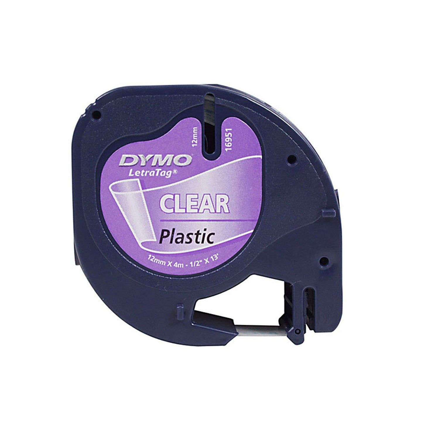 DYMO Schriftband LetraTag 16951 , 12 mm schwarz auf transparent | S0721530