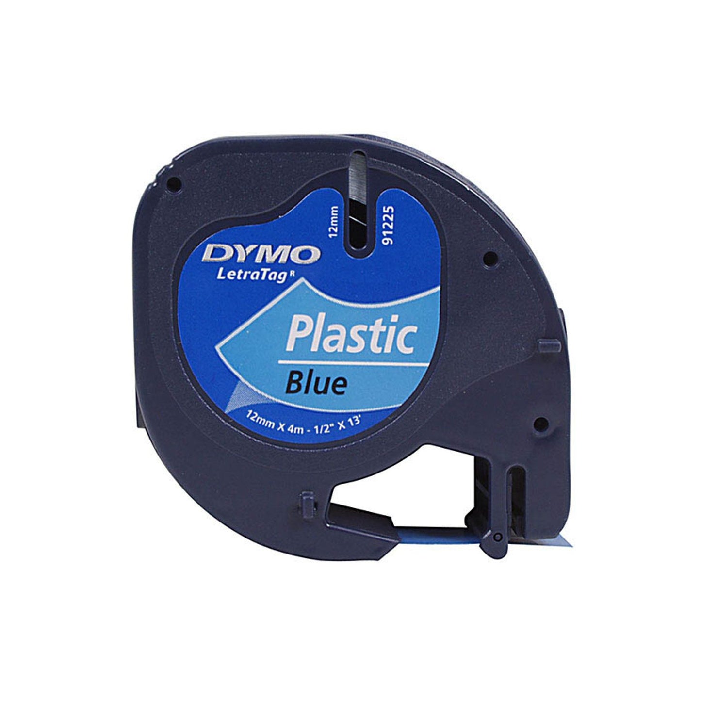 DYMO Schriftband LetraTag 91225 , 12 mm schwarz auf blau | S0721650