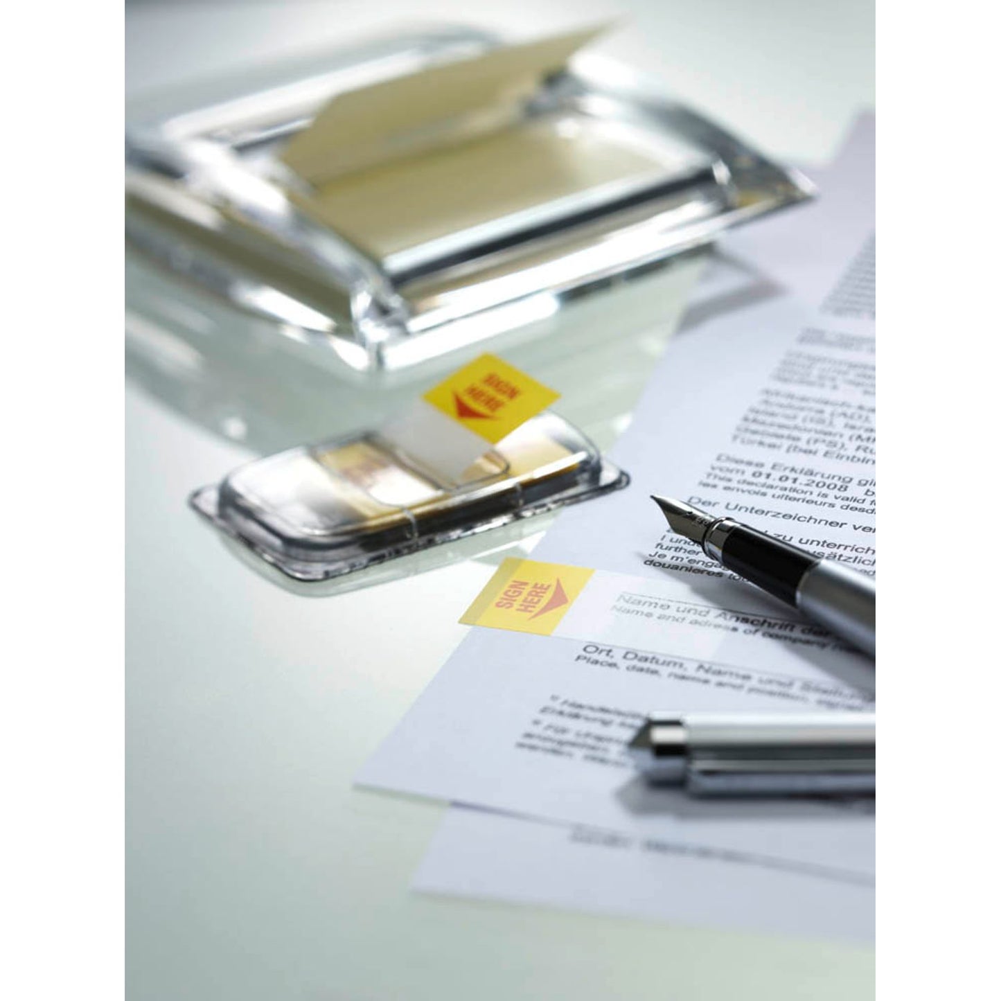 inFO Haftmarker gelb "SIGN HERE" 50 Streifen | 7729-11 | 1 Pack = 50 Streifen