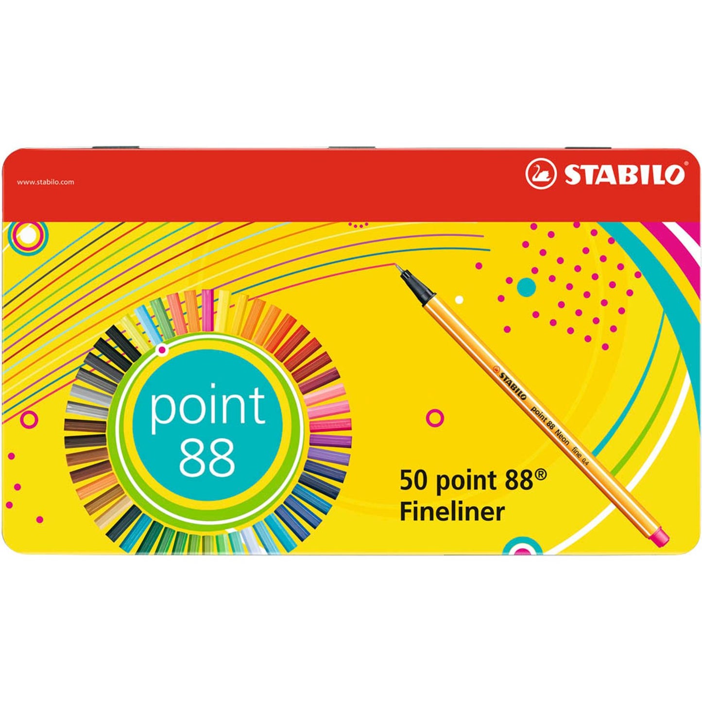 STABILO point 88 Fineliner farbsortiert 0,4 mm | 8850-6 | 1 Pack = 50 St.