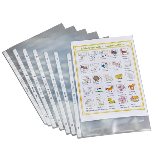 LEITZ Prospekthüllen 4700 DIN A4 transparent genarbt 0,13 mm | 47000003 | 1 Pack = 100 St.