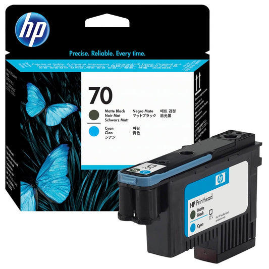 HP 70 () schwarz matt, cyan Druckkopf | C9404A
