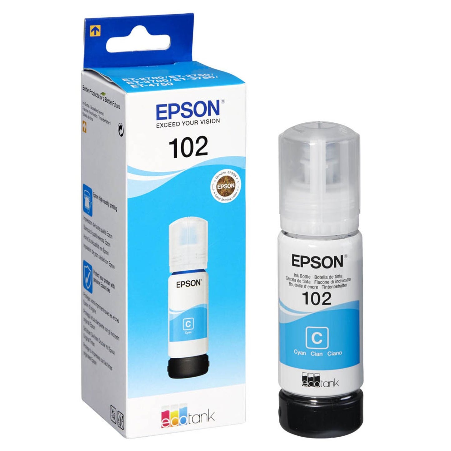 EPSON 102/T03R24 cyan Tintenflasche | C13T03R240