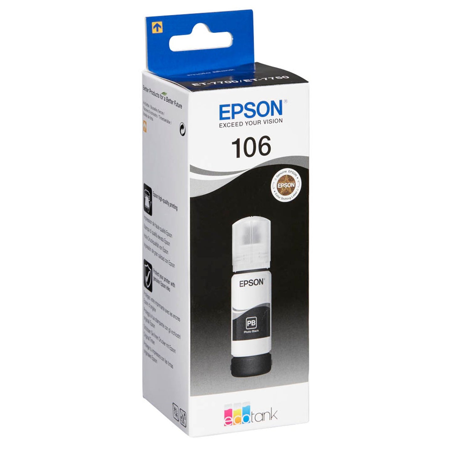 EPSON 106/T00R14 Foto schwarz Tintenflasche | C13T00R140