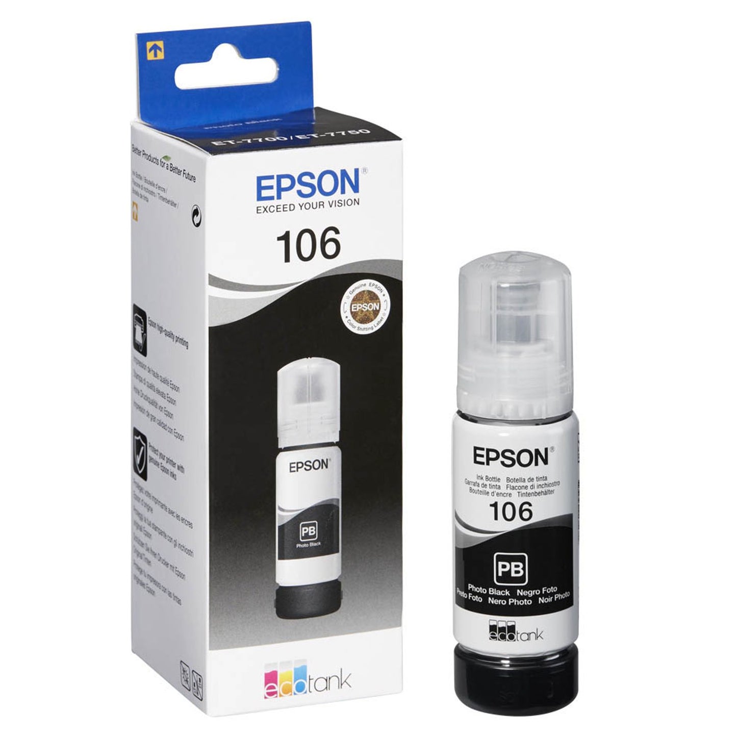 EPSON 106/T00R14 Foto schwarz Tintenflasche | C13T00R140