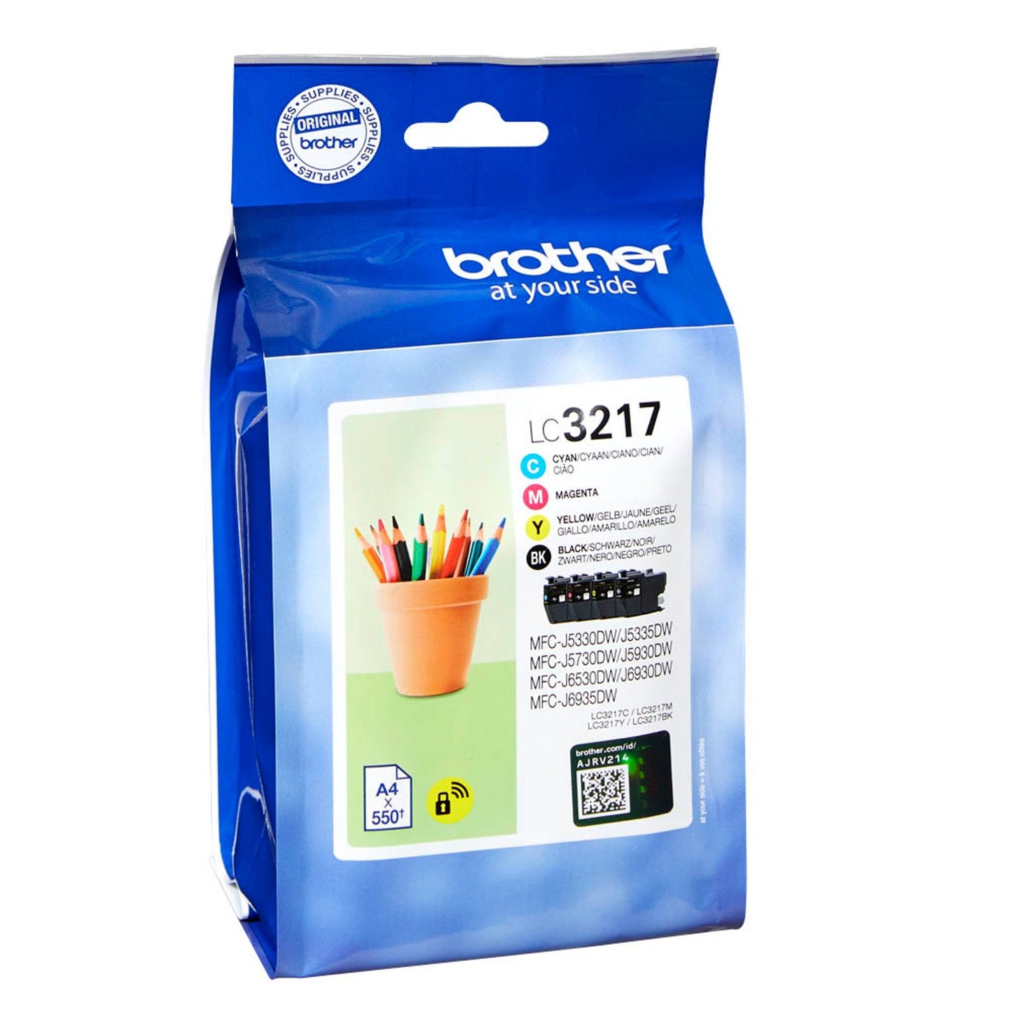 brother LC-3217VALDR schwarz, cyan, magenta, gelb Druckerpatronen, 4er-Set | LC3217VALDR | 1 Pack = 4 St.