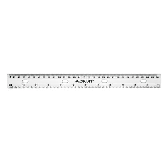 WESTCOTT Lineal 31,0 cm, transparent | E-10140 00