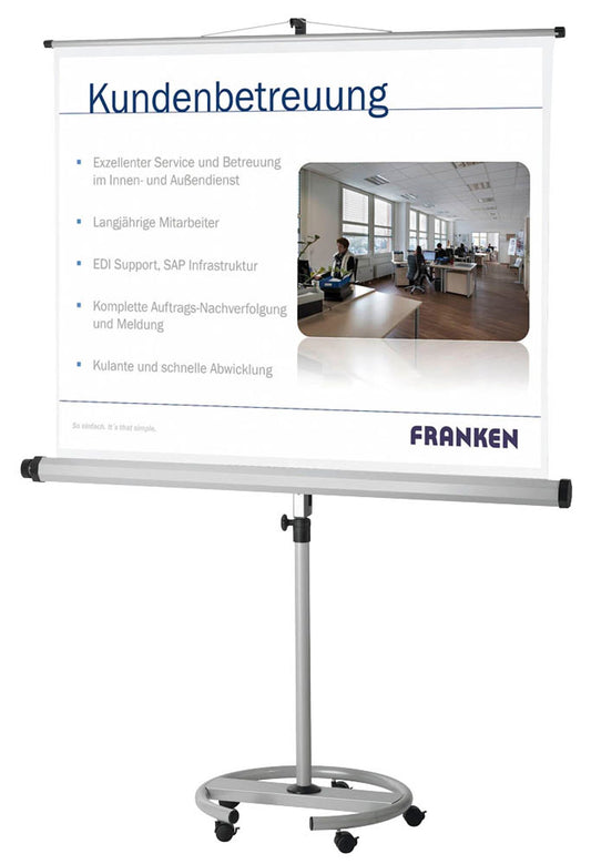 FRANKEN Stativleinwand MOBIL 1:1, Projektionsfläche