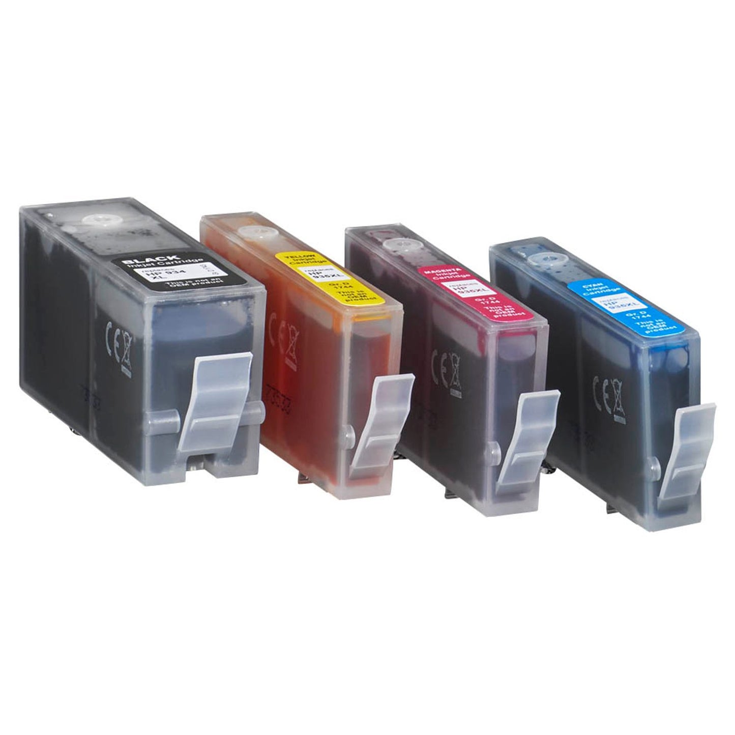 KMP H147V schwarz, cyan, magenta, gelb Druckerpatronen kompatibel zu HP 934XL/935XL (X4E14AE), 4er-Set | 1743,0050 | 1 Pack = 4 St.