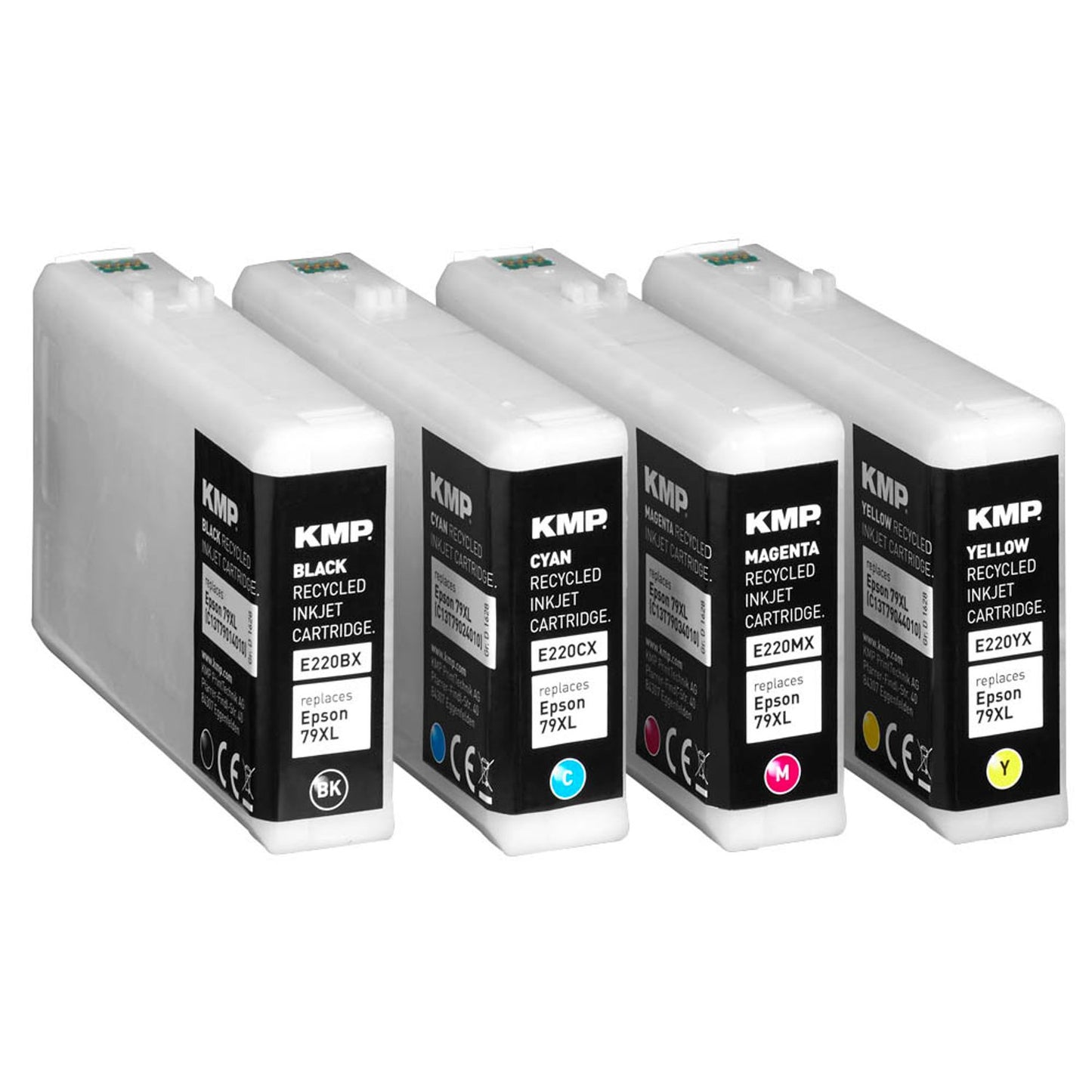 KMP E220VX schwarz, cyan, magenta, gelb Druckerpatronen kompatibel zu EPSON T7901XL, T7902XL, T7903XL, T7904XL, 4er-Set | 1628,4005 | 1 Pack = 4 St.