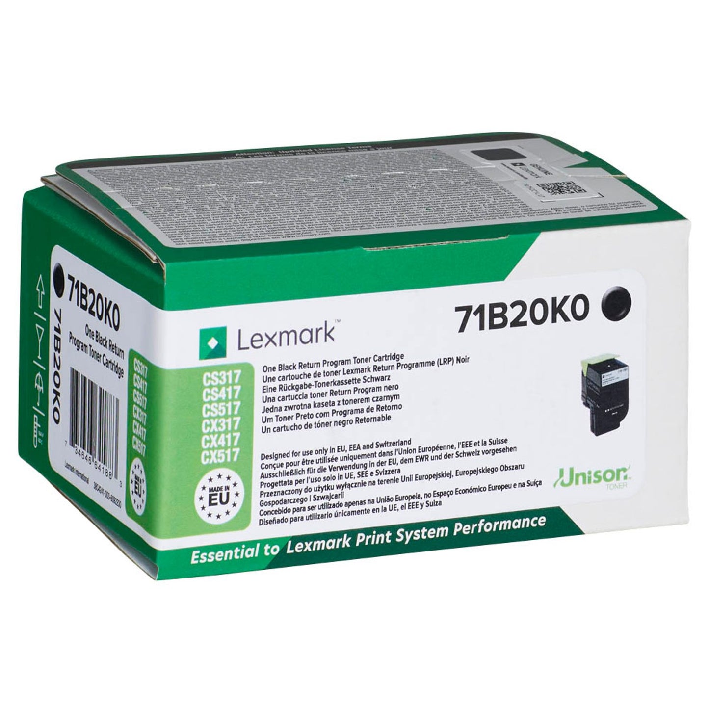 Lexmark schwarz Toner | 71B20K0