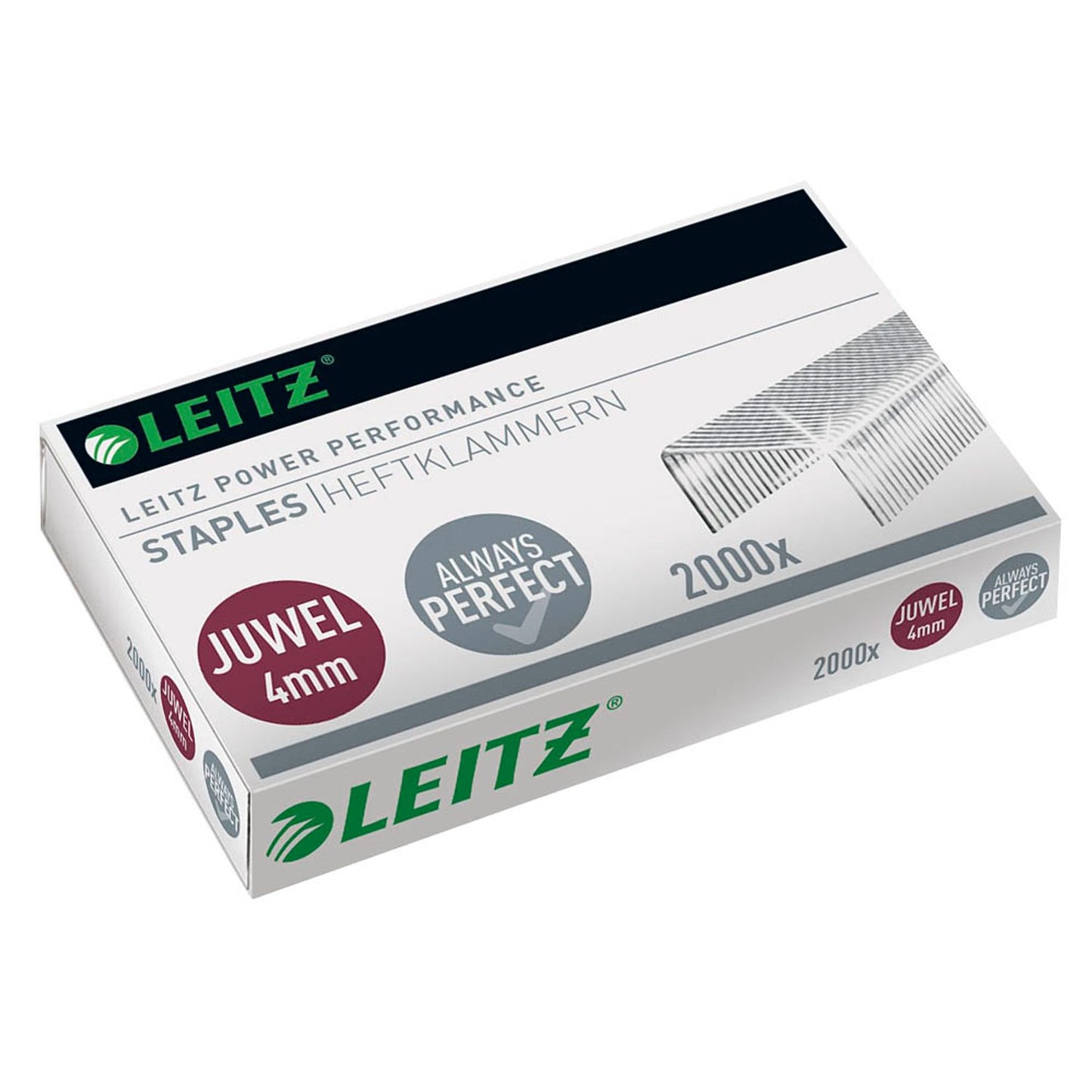 LEITZ Heftklammern Juwel 5640 4 mm | 56400000 | 1 Pack = 2.000 St.