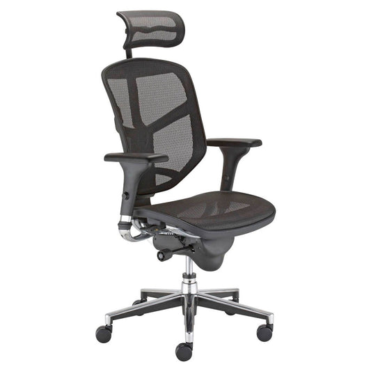 Nowy Styl Bürostuhl Enjoy Stoff schwarz, Gestell chrom | ENJOY-R-HR KM11/BL ESH [N]